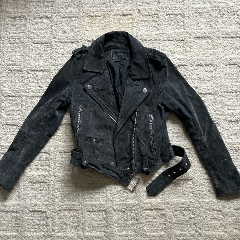 Blank NYC Black Leather Biker Jacket